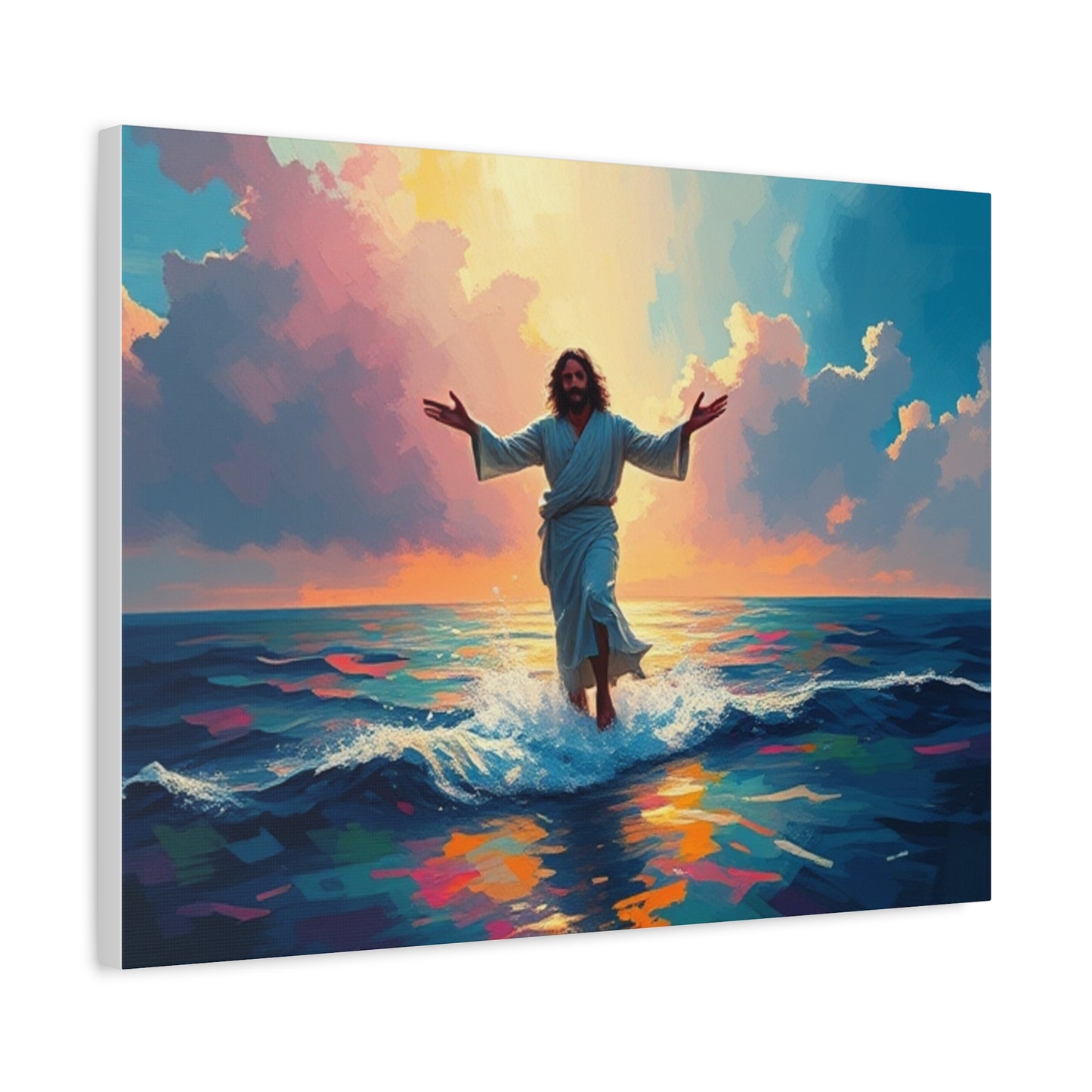 Jesus walks on water